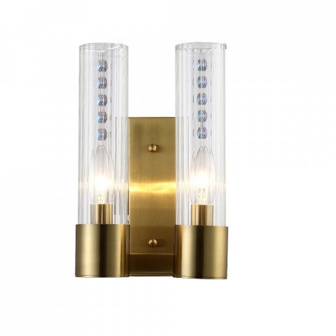 Бра Crystal Lux OTONO AP2 BRASS/TRANSPARENTE