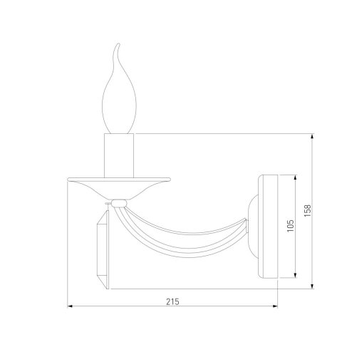 Бра Eurosvet 60087/1 античная бронза