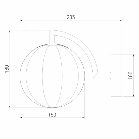 Бра Eurosvet Оптима Eden 30178/1 латунь
