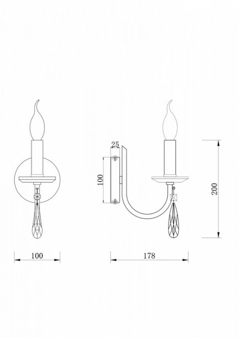 Бра Freya Forte FR1006WL-01N