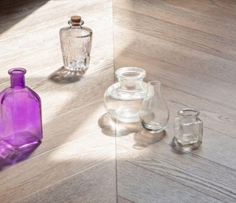 Замковый виниловый пол Vinilam Parquet Chevron RI153616CL4 Шеврон Шампань