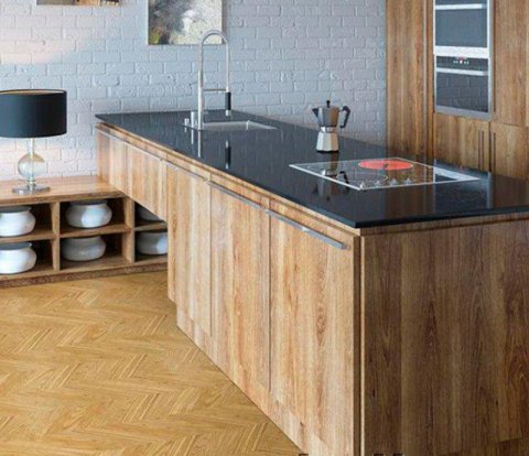 Замковое напольное пробковое покрытие Corkstyle Chevron Gold