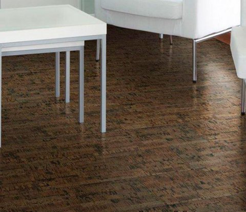 Клеевое напольное пробковое покрытие Corkstyle Cork Pro Linea Brown