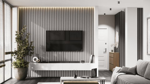 Рейка МДФ  РП-2.16.2800 Тёмно-серая