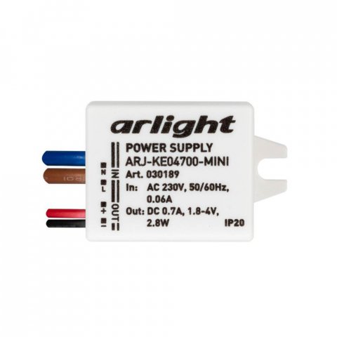 Драйвер Arlight ARJ-KE04700-Mini 1,8-4V 2,8W IP20 0,7A 030189