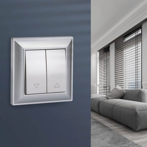 Выключатель жалюзи Werkel серебряный W1124506 4690389155987