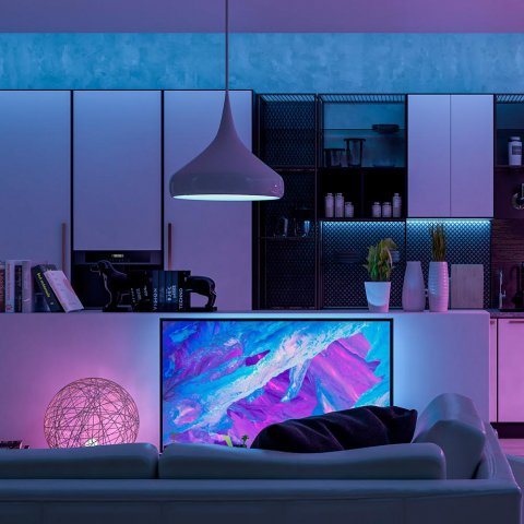 Светодиодная лента Apeyron 7,2W/m 30LED/m 5050SMD разноцветная/холодный белый 5M 00-100