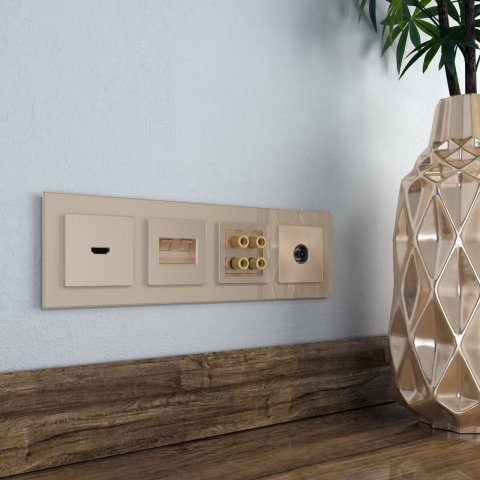 ТВ-розетка оконечная Werkel шампань W1183011 4690389157516