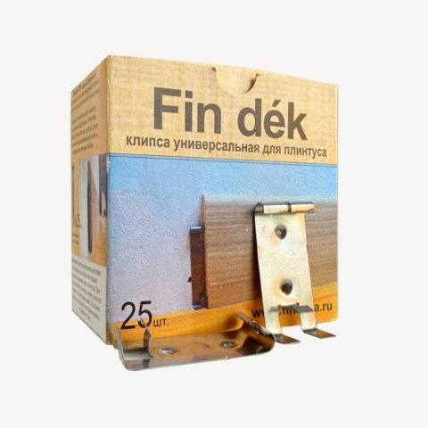 Крепежи Fin Dek для установки плинтуса Finitura Dekor