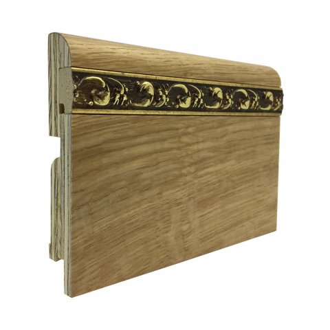Плинтус Finitura Dekor Дуб R13 со вставкой Престиж 70 х 15 х 2400 мм