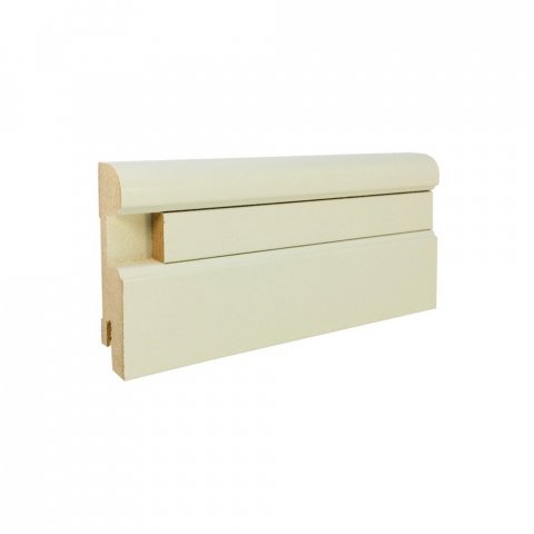 Плинтус Finitura Dekor R9-VR3V с гладкой вставкой под грунтом 70 х 16 х 2440 мм