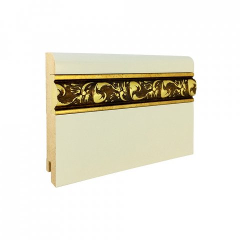 Плинтус Finitura Dekor R9-V с вставкой престиж 70 х 16 х 2440 мм