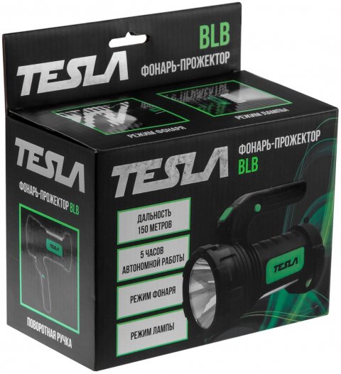 Фонарь-прожектор светодиодный Tesla от батареек 190х145 BLB