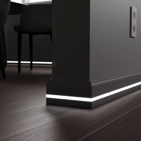 Плинтус МДФ (грунт) LED профиль №3