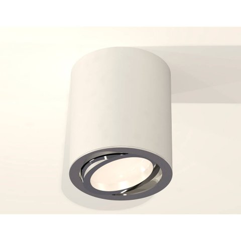Комплект накладного поворотного светильника Ambrella light XS7421002 SWH/PSL белый песок/серебро полированное MR16 GU5.3 (C7421, N7003)