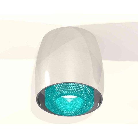 Комплект накладного светильника Ambrella light Techno Spot XS1143011 PSL/BL серебро полированное/голубой (C1143, N7194)