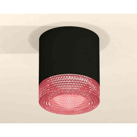 Комплект накладного светильника Ambrella light Techno Spot XS7402012 SBK/PI черный песок/розовый (C7402, N7193)