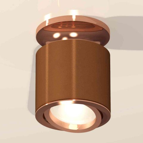 Комплект накладного светильника Ambrella light Techno Spot XS7404140 SCF/PPG кофе песок/золото розовое полированное (N7930, C7404, N7005)