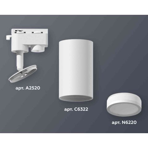 Комплект трекового светильника Ambrella light Track System XT6322100 SWH/FR белый песок/белый матовый (A2520, C6322, N6220)