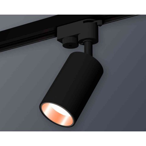 Комплект трекового светильника Ambrella light Track System XT6323024 SBK/PPG черный песок/золото розовое полированное (A2521, C6323, N6114)