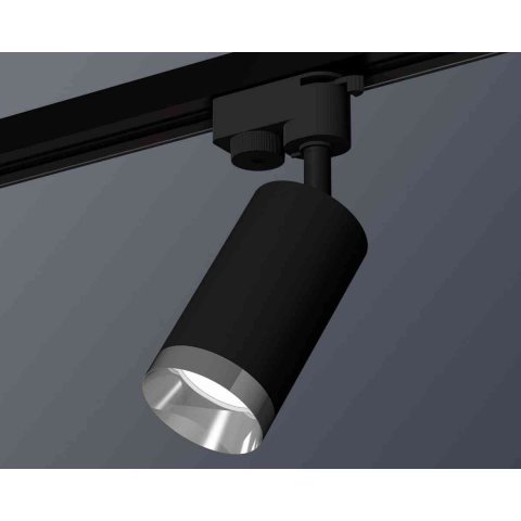 Комплект трекового светильника Ambrella light Track System XT6323062 SBK/PSL черный песок/серебро полированное (A2521, C6323, N6132)