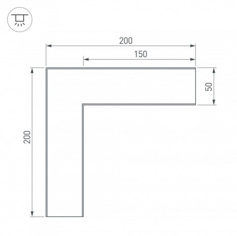 Коннектор L-образный Arlight SL-Line-5035 030116