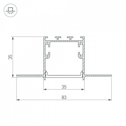 Коннектор L-образный внутренний Arlight SL-Linia32-Fantom 030095
