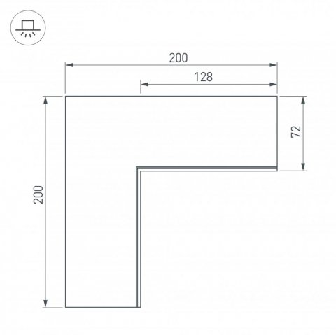 Коннектор L-образный внутренний Arlight SL-Linia55-Fantom 030130