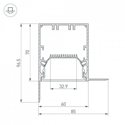 Коннектор L-образный внутренний Arlight SL-Linia55-Fantom-EDGE 030136