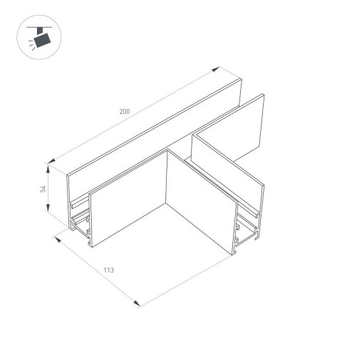 Коннектор T-образный Arlight Mag-Orient-Con-2652-T90 036807