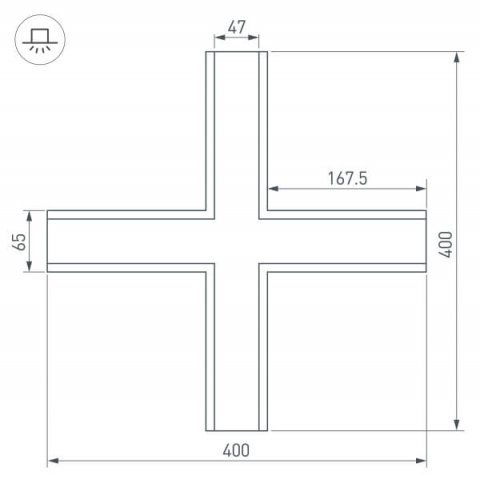 Коннектор T-образный Arlight SL-Linia65-F 030128