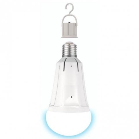 Лампа светодиодная аккумуляторная Gauss E27 12W 3000K матовая 102002112