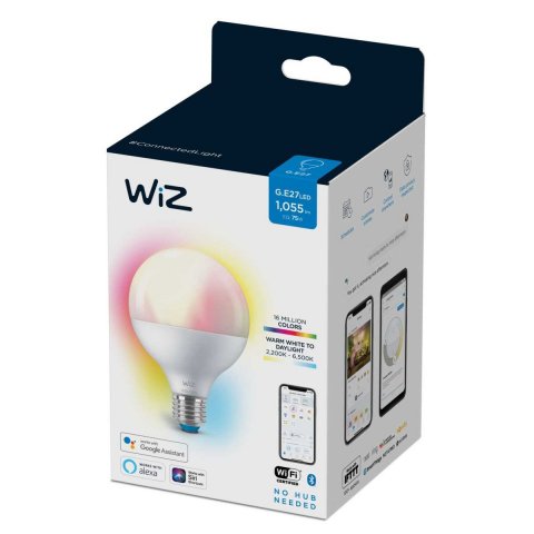 Лампа светодиодная диммируемая WiZ E27 11W RGB+CCT матовая Wi-Fi BLE 75WG95E27922-65RGB1PF/6 929002383902
