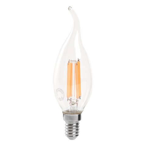 Лампа светодиодная Feron E14 15W 2700K Свеча на ветру Матовая 38261