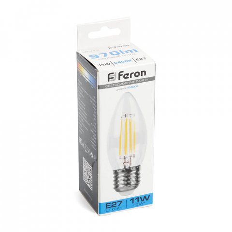 Лампа светодиодная Feron LB-713 Свеча E27 11W 6400K 38274