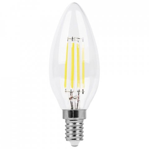 Лампа светодиодная филаментная Feron E14 11W 6400K прозрачная LB-713 38231
