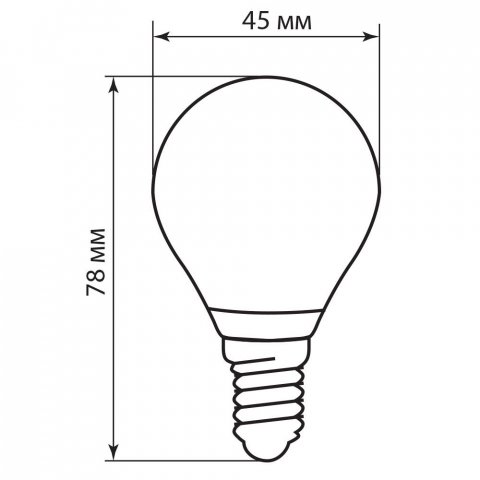 Лампа светодиодная филаментная Feron E14 5W 4000K прозрачная LB-61 25579