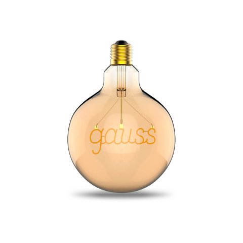 Лампа светодиодная филаментная Gauss E27 2,5W 2000K золотая 175802003