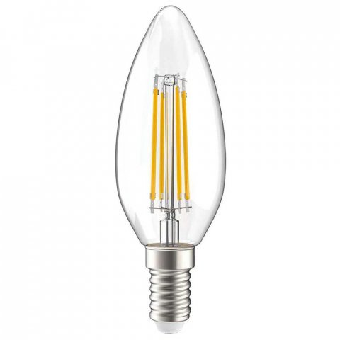 Лампа светодиодная филаментная IEK E14 7W 4000K прозрачная LLF-C35-7-230-40-E14-CL