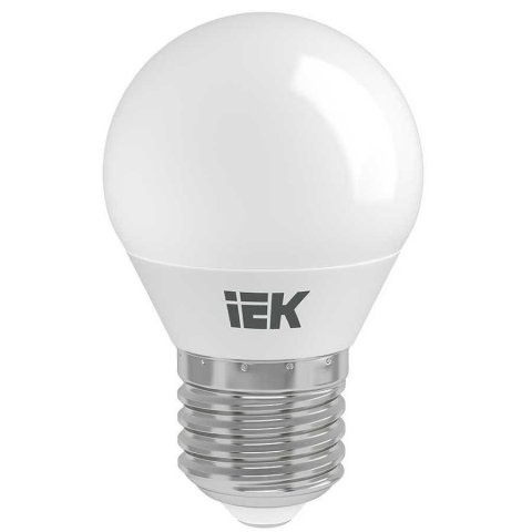 Лампа светодиодная IEK E27 5W 4000K матовая LLE-G45-5-230-40-E27