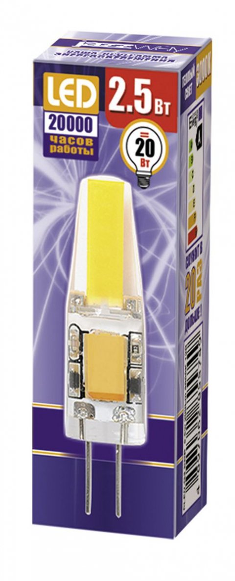 Лампа светодиодная Jazzway G4 2,5W 3000K прозрачная 2855749