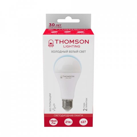 Лампа светодиодная Thomson E27 21W 6500K груша матовая TH-B2350