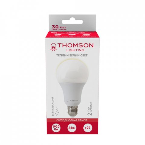 Лампа светодиодная Thomson E27 24W 3000K груша матовая TH-B2351