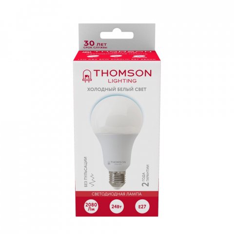 Лампа светодиодная Thomson E27 24W 6500K груша матовая TH-B2353