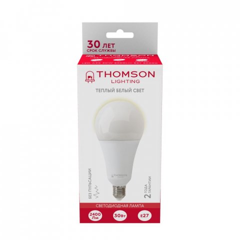 Лампа светодиодная Thomson E27 30W 3000K груша матовая TH-B2354