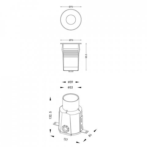 Ландшафтный светильник Deko-Light Easy COB Round III WW 730469
