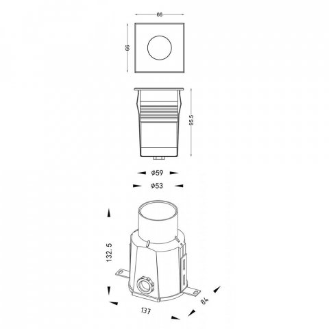 Ландшафтный светильник Deko-Light Easy COB Square III WW 730468