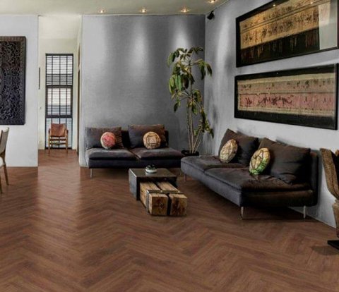 Замковый виниловый пол Kahrs Luxury Tiles Herringbone Belluno