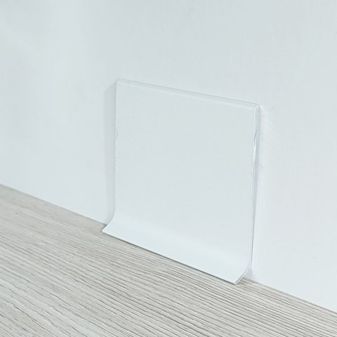 Плинтус Алюминий L-образный BA 40 Белый МКР 40 мм х 10 мм х 3000 мм