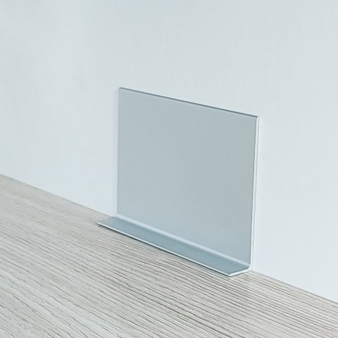 Плинтус Алюминий пристенный BPL 40 AS Cеребро МКР 40 мм х 13 мм х 3000 мм